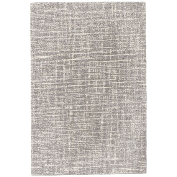Dash and Albert Rugs Crosshatch Micro Hand Hooked Wool Gray Area Rug